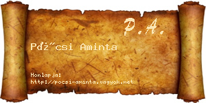Pócsi Aminta névjegykártya